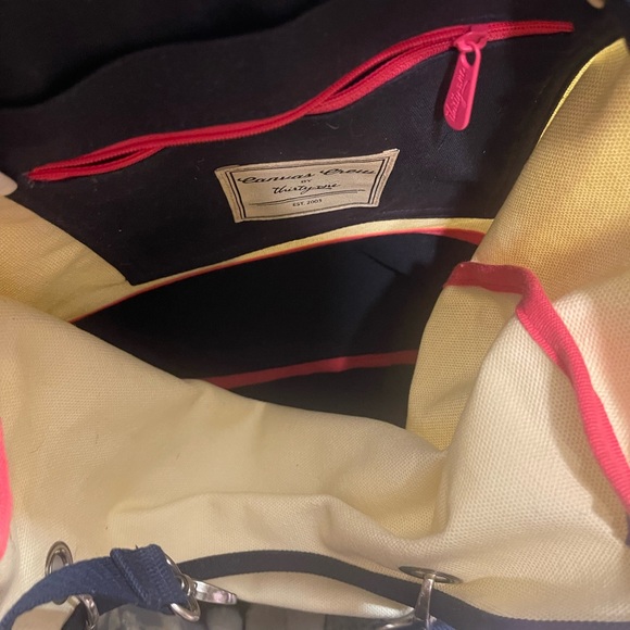 Thirty-One Navy and Cream Canvas Tote - Picture 8 of 8